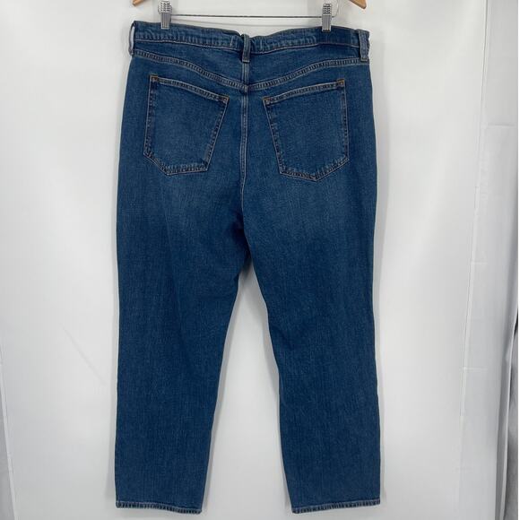 Abercrombie & Fitch Ankle Straight Womens Jeans Sz 18 Distressed Y2K High Rise - Picture 6 of 10